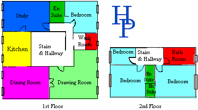 Floor Plan for Howard Place - Click on rooms for images
